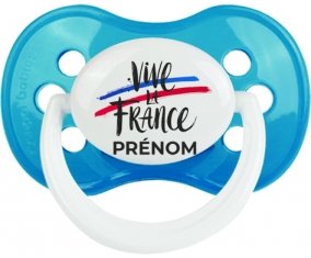 Vive la France avec prénom Sucete Anatomique Cyan classique