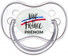 Vive la France avec prénom Sucete Anatomique Transparente classique