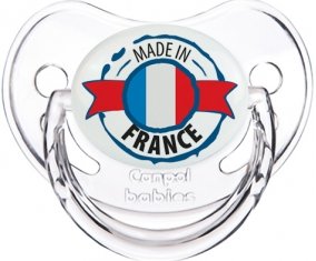 Made in France design 1 Sucette Physiologique Transparent classique