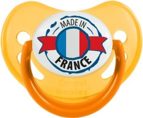 Made in France design 1 Sucette Physiologique Jaune phosphorescente