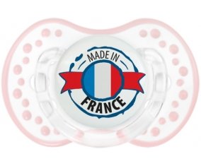 Made in France design 1 Sucette LOVI Dynamic Retro-blanc-rose-tendre classique