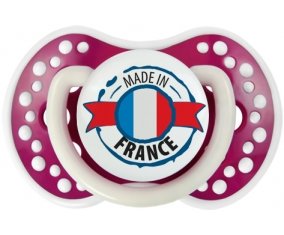 Made in France design 1 Sucette LOVI Dynamic Fuchsia phosphorescente