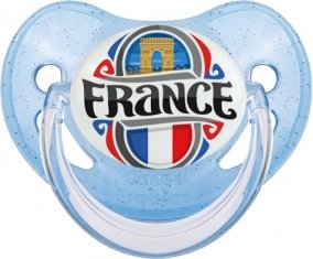 Flag France design 1 Sucete Physiologique Bleue à paillette