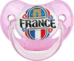 Flag France design 1 Sucete Physiologique Rose à paillette