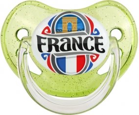 Flag France design 1 Sucete Physiologique Vert à paillette