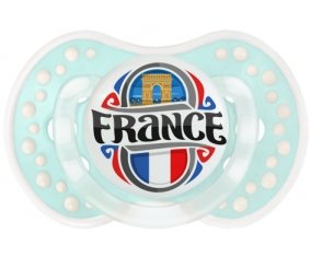 Flag France design 1 Tétine LOVI Dynamic Retro-turquoise-lagon classique