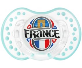 Flag France design 1 Tétine LOVI Dynamic Retro-blanc-lagon classique