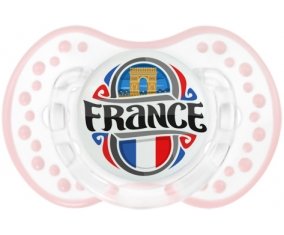 Flag France design 1 Tétine LOVI Dynamic Retro-blanc-rose-tendre classique