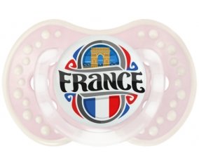 Flag France design 1 Tétine LOVI Dynamic Retro-rose-tendre classique
