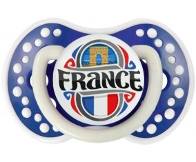 Flag France design 1 Tétine LOVI Dynamic Bleu-marine phosphorescente