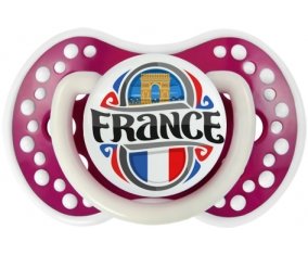 Flag France design 1 Tétine LOVI Dynamic Fuchsia phosphorescente
