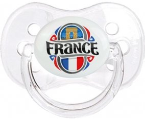 Flag France design 1 Sucette Cerise Transparent classique