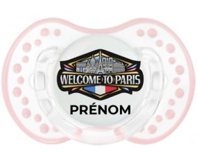 Welcome to Paris avec prénom Sucette LOVI Dynamic Retro-blanc-rose-tendre classique