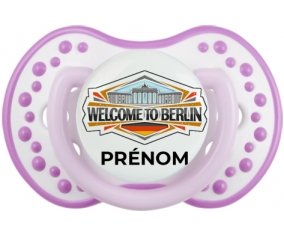 Welcome to Berlin avec prénom Sucete LOVI Dynamic Blanc-mauve classique
