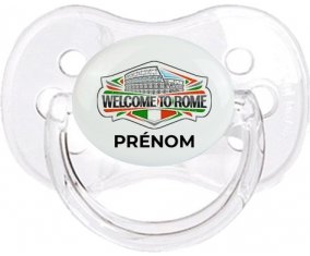 Welcome to Rome avec prénom Sucette Cerise Transparent classique