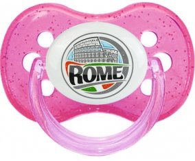 Ville de Rome Tétine Cerise Rose à paillette