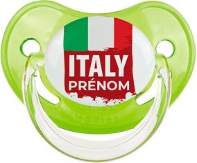 Drapeau Italie avec prénom Sucete Physiologique Vert classique