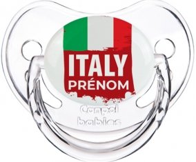 Drapeau Italie avec prénom Sucete Physiologique Transparent classique