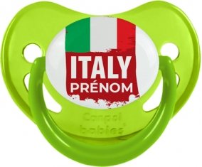 Drapeau Italie avec prénom Sucete Physiologique Vert phosphorescente