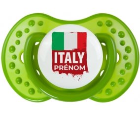 Drapeau Italie avec prénom Tétine LOVI Dynamic Vert classique