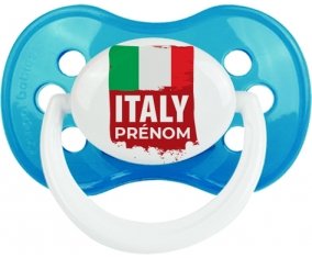 Drapeau Italie avec prénom Sucette Anatomique Cyan classique