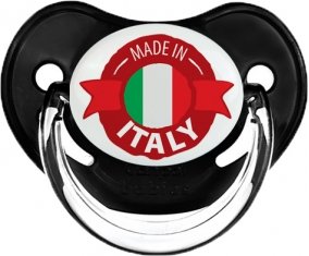 Made in Italie design 1 Sucette Physiologique Noir classique