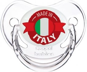Made in Italie design 1 Sucette Physiologique Transparent classique