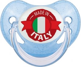 Made in Italie design 1 Sucette Physiologique Bleue à paillette
