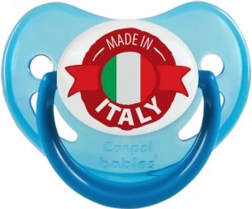 Made in Italie design 1 Sucette Physiologique Bleue phosphorescente