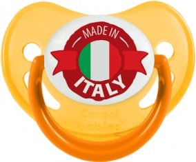 Made in Italie design 1 Sucette Physiologique Jaune phosphorescente