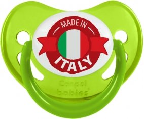 Made in Italie design 1 Sucette Physiologique Vert phosphorescente