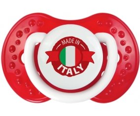 Made in Italie design 1 Sucette LOVI Dynamic Blanc-rouge classique