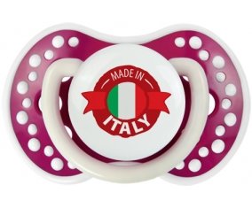 Made in Italie design 1 Sucette LOVI Dynamic Fuchsia phosphorescente