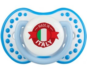 Made in Italie design 1 Sucette LOVI Dynamic Blanc-bleu phosphorescente