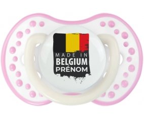 Made in Belgium design 1 Sucete LOVI Dynamic Blanc-rose phosphorescente