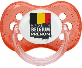 Made in Belgium design 1 Sucete Cerise Rouge à paillette