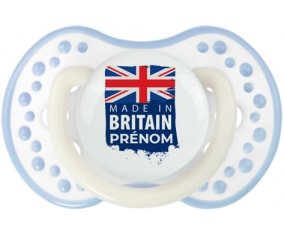 Made in Britain design 1 Tétine LOVI Dynamic Blanc-cyan classique