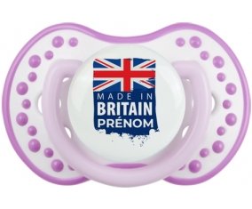 Made in Britain design 1 Tétine LOVI Dynamic Blanc-mauve classique