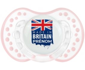 Made in Britain design 1 Tétine LOVI Dynamic Retro-blanc-rose-tendre classique