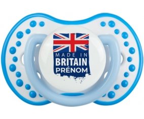 Made in Britain design 1 Tétine LOVI Dynamic Blanc-bleu phosphorescente