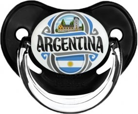 Flag Argentina Sucette Physiologique Noir classique