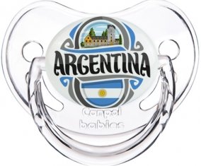 Flag Argentina Sucette Physiologique Transparent classique