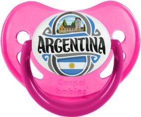 Flag Argentina Sucette Physiologique Rose phosphorescente