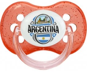 Flag Argentina Sucette Cerise Rouge à paillette