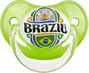 Flag Brazil Sucette Physiologique Vert classique