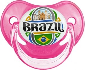 Flag Brazil Sucette Physiologique Rose classique