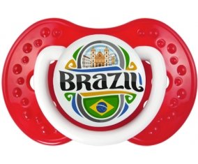 Flag Brazil Sucette LOVI Dynamic Blanc-rouge classique