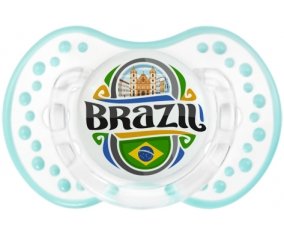 Flag Brazil Sucette LOVI Dynamic Retro-blanc-lagon classique