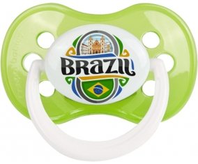 Flag Brazil Sucette Anatomique Vert classique