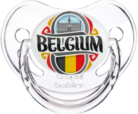 Flag Belgium Tétine Physiologique Transparent classique